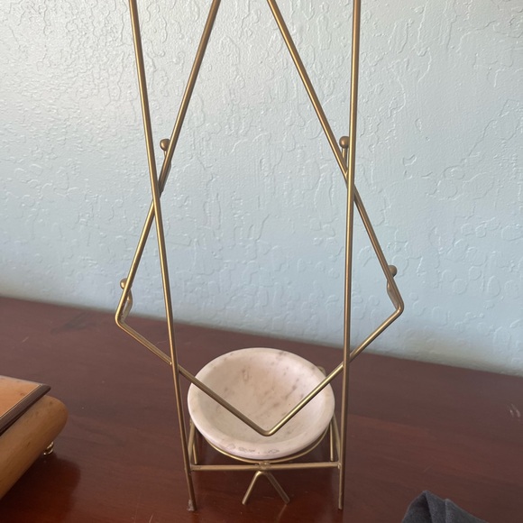 Gold Metal Geometric Jewelry Holder - Picture 1 of 3